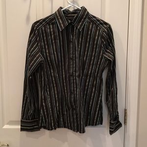 New York & Co Striped button up shirt